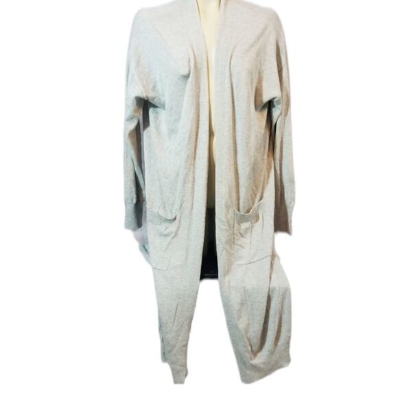 SWEATER SALE 3/$30 Abound Grey Long Pocket Cardigan Size Large - Picture 1 of 7